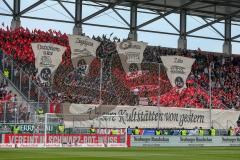 2. BL - Saison 2017/2018 - FC Ingolstadt 04 -1. FC Nürnberg - Fans - Choreo - Fankurve Gegner - Foto: Meyer Jürgen