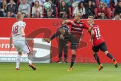 2. BL - Saison 2017/2018 - FC Ingolstadt 04 -1. FC Nürnberg - Thomas Pledl (#30 FCI) - Behrens Hanno (#18 Nürnberg) - Foto: Meyer Jürgen