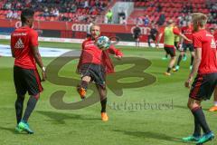 2. BL - Saison 2017/2018 - FC Ingolstadt 04 -1. FC Nürnberg - Moritz Hartmann (#9 FCI) beim warm machen - Foto: Meyer Jürgen