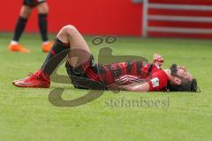 2. BL - Saison 2017/2018 - FC Ingolstadt 04 -1. FC Nürnberg - Christian Träsch (#28 FCI) verletzt am Boden - Foto: Meyer Jürgen