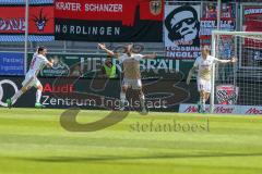 2. BL - Saison 2017/2018 - FC Ingolstadt 04 - Holstein Kiel - Marvin Matip (#34 FCI) - Almog Cohen (#8 FCI) - Marcel Gaus (#19 FCI) reklamieren auf Abseiz - Foto: Meyer Jürgen