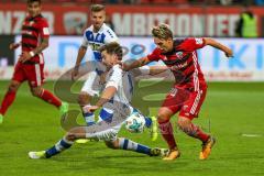2. BL - Saison 2017/2018 - FC Ingolstadt 04 - MSV Duisburg - Thomas Pledl (#30 FCI) - Dustin Bomheuer (#4 Duisburg) - Foto: Meyer Jürgen