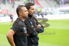 2. Bundesliga - Fußball - FC Ingolstadt 04 - FC Erzgebirge Aue - Co-Trainer Ersin Demir (FCI) und Cheftrainer Stefan Leitl (FCI)