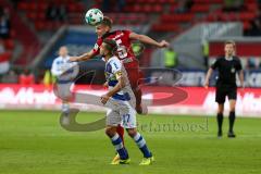 2. BL - Saison 2017/2018 - FC Ingolstadt 04 - MSV Duisburg - Max Christiansen (#5 FCI) - Kevin Wolze (#17 Duisburg) - Foto: Meyer Jürgen