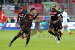 2. Bundesliga - Fußball - FC Ingolstadt 04 - SpVgg Greuther Fürth - Tor Jubel 2:0 Alfredo Morales (6, FCI) mit Marvin Matip (34, FCI)