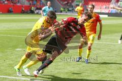 2. BL - Saison 2017/2018 - FC Ingolstadt 04 - 1. FC Union Berlin - Stefan Kutschke (#20 FCI) wird gefoult - Foto: Meyer Jürgen