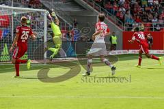 2. BL - Saison 2017/2018 - FC Ingolstadt 04 - SSV Jahn Regensburg - Marvin Matip (#34 FCI)trifft zum 2:1 Führungstreffer - Philipp Pentke (#1 Torwart Regensburg) - Jubel -  Foto: Meyer Jürgen