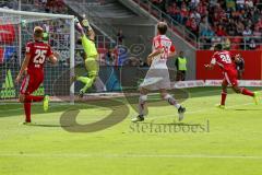 2. BL - Saison 2017/2018 - FC Ingolstadt 04 - SSV Jahn Regensburg - Marvin Matip (#34 FCI)trifft zum 2:1 Führungstreffer - Philipp Pentke (#1 Torwart Regensburg) - Jubel -  Foto: Meyer Jürgen