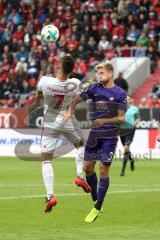 2. Bundesliga - Fußball - FC Ingolstadt 04 - FC Erzgebirge Aue - Antonio Colak (7, FCI) Hertner Sebastian (Aue 3) Kopfball