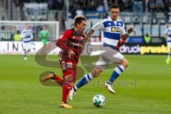 2. BL - Saison 2017/2018 - FC Ingolstadt 04 - MSV Duisburg - Thomas Pledl (#30 FCI) - Moritz Stoppelkamp (#33 Duisburg) -  Foto: Meyer Jürgen