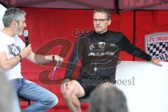 2. BL - Saison 2017/2018 - FC Ingolstadt 04 - Saisoneröffnung - Italo Mele interviewt  Michael Henke (Co-Trainer FCI) - Foto: Meyer Jürgen