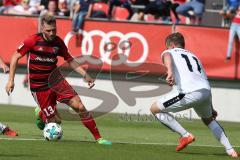 2. BL - Saison 2017/2018 - FC Ingolstadt 04 - VFB Eichstätt - Freundschaftsspiel - Robert Leipertz (#13 FCI) - Graßl Sebastian weiss Eichstätt #11 - Foto: Meyer Jürgen