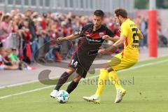 2. Bundesliga - Fußball - Testspiel - FC Ingolstadt 04 - Karlsruher SC - Stefan Lex (14, FCI)  und Jonas Föhrenbach (KSC 25)