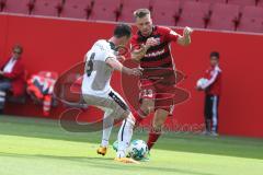 2. BL - Saison 2017/2018 - FC Ingolstadt 04 - VFB Eichstätt - Freundschaftsspiel - Robert Leipertz (#13 FCI) - Schmidramsel Benjamin Eichstätt weiss #5 - Foto: Meyer Jürgen