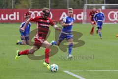 2. Bundesliga - Fußball - Testspiel - FC Ingolstadt 04 - SpVgg Unterhaching - Moritz Hartmann (9, FCI) mit Gesichtsmaske Angriff Flanke zu Thomas Pledl (30, FCI) der zum 2:0 trifft Tor