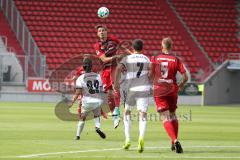 2. Bundesliga - Fußball - FC Ingolstadt 04 - Saisoneröffnung - Testspiel - Kopfball Zweikampf Stefan Kutschke (20, FCI) Max Christiansen (5, FCI)