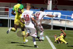 2. BL - Saison 2017/2018 - Testspiel - FC Ingolstadt 04 - FC Nantes - Dario Lezcano (#11 FCI) schiesst den 1:0 Führungstreffer - Jubel - Foto: Meyer Jürgen