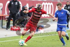 2. Bundesliga - Fußball - Testspiel - FC Ingolstadt 04 - SpVgg Unterhaching - Moritz Hartmann (9, FCI) mit Gesichtsmaske