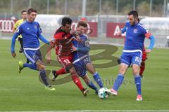 2. Bundesliga - Fußball - Testspiel - FC Ingolstadt 04 - SpVgg Unterhaching - mitte kommt nicht durch Darío Lezcano (11, FCI)