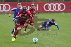 2. Bundesliga - Fußball - Testspiel - FC Ingolstadt 04 - SpVgg Unterhaching - Moritz Hartmann (9, FCI) mit Gesichtsmaske