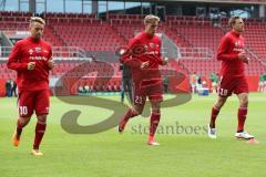 2. Bundesliga - Fußball - FC Ingolstadt 04 - VfB Eichstätt - Saisoneröffnung - Testspiel - Warmup vor dem Testspiel #fc30Tobias Schröck (21, FCI) Marcel Gaus (19, FCI)