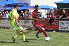 2. Bundesliga - Fußball - Testspiel - FC Ingolstadt 04 - SV Wehen Wiesbaden - Sascha Mockenhaupt (4 WW) und Stefan Kutschke (20, FCI)