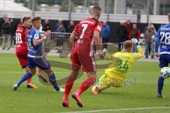 2. Bundesliga - Fußball - Testspiel - FC Ingolstadt 04 - SpVgg Unterhaching - Thomas Pledl (30, FCI)  2:0 trifft Tor Jubel Torwart Lukas Königshofer chancenlos