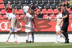 2. Bundesliga - Testspiel - Fußball - FC Ingolstadt 04 - FC Nantes - Jubel Tor durch Alfredo Morales (6, FCI) mit Sonny Kittel (10, FCI) Tobias Schröck (21, FCI) Marcel Gaus (19, FCI)