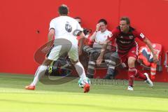 2. BL - Saison 2017/2018 - FC Ingolstadt 04 - VFB Eichstätt - Freundschaftsspiel - Marcel Gaus (#19 FCI) - Panknin Michael weiss Eichstätt - Foto: Meyer Jürgen