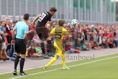 2. Bundesliga - Fußball - Testspiel - FC Ingolstadt 04 - Karlsruher SC - Stefan Kutschke (20, FCI)  und Jonas Föhrenbach (KSC)