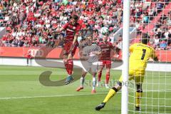 2. Bundesliga - Fußball - FC Ingolstadt 04 - Saisoneröffnung - Testspiel - Kopfball Stefan Kutschke (20, FCI) trifft zum 4:0 Endstand, Torwart Thomas Bauer chancenlos