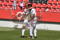 2. BL - Saison 2017/2018 - Testspiel - FC Ingolstadt 04 - FC Nantes - Dario Lezcano (#11 FCI) schiesst den 1:0 Führungstreffer - Jubel - Alfredo Morales (#6 FCI) - Foto: Meyer Jürgen