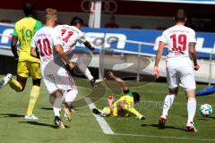 2. BL - Saison 2017/2018 - Testspiel - FC Ingolstadt 04 - FC Nantes - Dario Lezcano (#11 FCI) schiesst den 1:0 Führungstreffer - Jubel - Foto: Meyer Jürgen