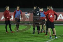 2. Bundesliga - Fußball - FC Ingolstadt 04 - Training nach Winterpause - Co-Trainer Andre Mijatovic (FCI) erklärte Übung Torwart Örjan Haskjard Nyland (1, FCI) Stefan Kutschke (20, FCI) Robert Leipertz (13, FCI)