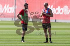 2. BL - Saison 2017/2018 - FC Ingolstadt 04 - Training - Christian Träsch (#28 FCI) links - Tobias Levels (#3 FCI) - Foto: Meyer Jürgen