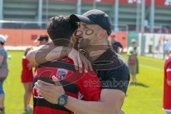 B-Junioren Bayernliga- U17 - FC Ingolstadt - TSV 1860 München - Trainer Kaupp Patrick mit einem Spieler - Foto: Jürgen Meyer