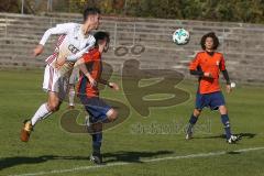 A-Junioren / Bayernliga / Bayern - FC Ingolstadt 04 - SG Quelle Fürth - Georgios Pintidis #20 weiss mit dem 1:1 Ausgleichstreffer mit einem Kopfball - Jubel -  Foto: Jürgen Meyer