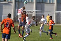 A-Junioren / Bayernliga / Bayern - FC Ingolstadt 04 - SG Quelle Fürth - Patrick Sussek #10 weiss FCI beim Kopfball - Arjon Kryeziu #6 weiss FCI -  Foto: Jürgen Meyer