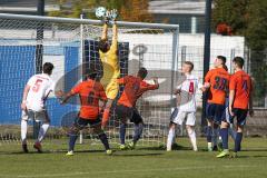 A-Junioren / Bayernliga / Bayern - FC Ingolstadt 04 - SG Quelle Fürth - Philipp Bachmeier Torwart FCI - Bless Fiebig #11 Fürth -  Foto: Jürgen Meyer