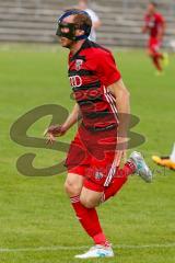 Regionalliga Bayern - Saison 2017/2018 - FC Ingolstadt 04 II - VFR Garching - Moritz Hartmann #18 FCI rot mit Gesichtsmaske - Foto: Meyer Jürgen