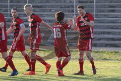 Regionalliga Bayern - FC Ingolstadt 04 - 1860 München - Tor 1:0 durch Patrick Hasenhüttl rechts Jubel mit Takahiro Sekine 16