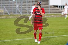 Regionalliga Bayern - Saison 2017/2018 - FC Ingolstadt 04 II - VFR Garching - Moritz Hartmann FCI II mit Gesichtsmaske - Foto: Meyer Jürgen