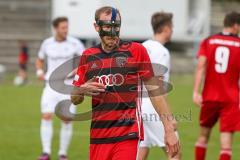 Regionalliga Bayern - Saison 2017/2018 - FC Ingolstadt 04 II - VFR Garching - Moritz Hartmann mit Gesichtsmaske FCI II - Foto: Meyer Jürgen