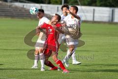 Regionaliga Bayern 2017/18 - FC Ingolstadt 04 II - FC Memmingen - Maurice Multhaup weiss FCI II - Schröder Rene rot Memmingen -  Foto: Jürgen Meyer