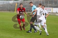 Regionalliga Bayern - Saison 2017/2018 - FC Ingolstadt 04 II - VFR Garching - Maximilian Thalhammer rot FCI II - Daniel Suck weiss #15 Garching - Foto: Meyer Jürgen