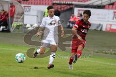 Regionalliga Bayern - FC Ingolstadt 04 II - TSV Buchbach - Patrick Drofa (TSV) und rechts Ryoma Watanabe (FCI)