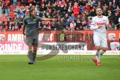 2. Bundesliga - FC Ingolstadt 04 - 1. FC Köln - Tor Jubel für Ingolstadt 1:2 durch Björn Paulsen (4, FCI), rechts Czichos, Rafael (5 Köln)