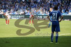 2. Bundesliga - Fußball - 1. FC Magdeburg - FC Ingolstadt 04 - Spiel ist aus, unentschieden 1:1, Konstantin Kerschbaumer (7, FCI) Thomas Pledl (30, FCI) Rico Preißinger (21 Magdeburg)