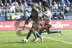 2. Bundesliga - Hamburger SV - FC Ingolstadt 04 - Alleingang, Thomas Pledl (30, FCI) trifft zum 0:2 Tor, Jubel, Douglas Santos (6 HSV) Vagnoman, Josha (27 HSV) kommen nicht hin