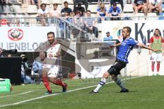 2. Bundesliga - Arminia Bielefeld - FC Ingolstadt 04 - Robin Krauße (23, FCI) Manuel Prietl (19 Bielefeld)